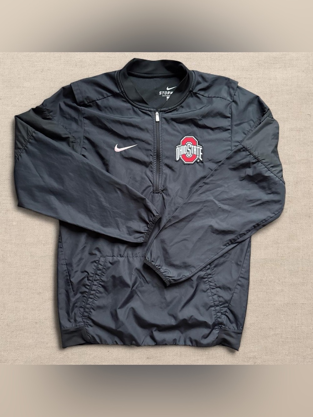 Nike Ohio State Storm Fit Men’s 1/4 Zip Jacket Windbreaker Black Small